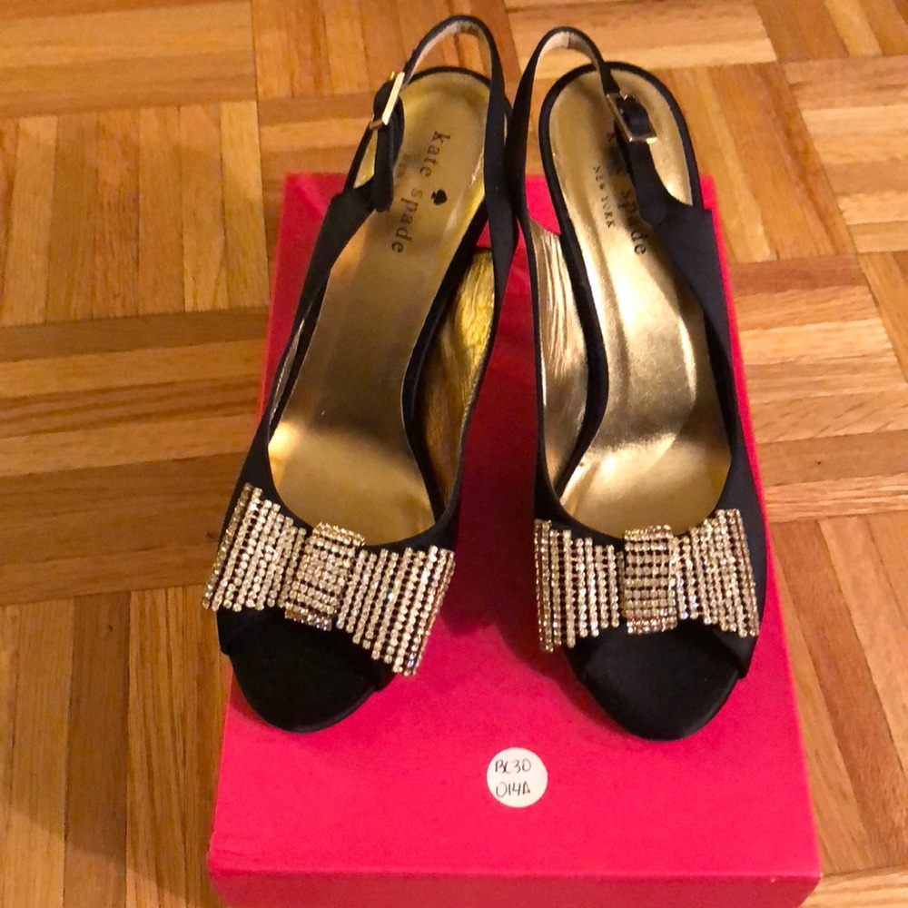 Kate Spade Satin shoes with crystal bow
